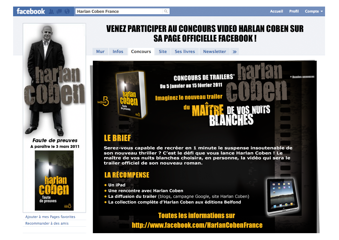Affiche concours Harlan Coben